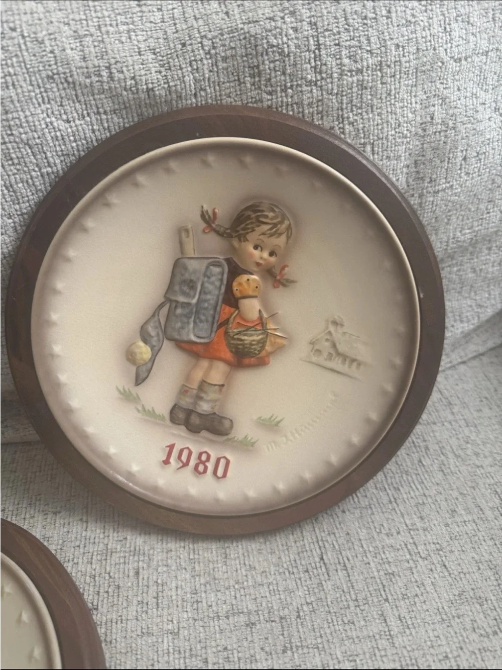 Goebel Brown Framed Hummel-Style Wall Plaques